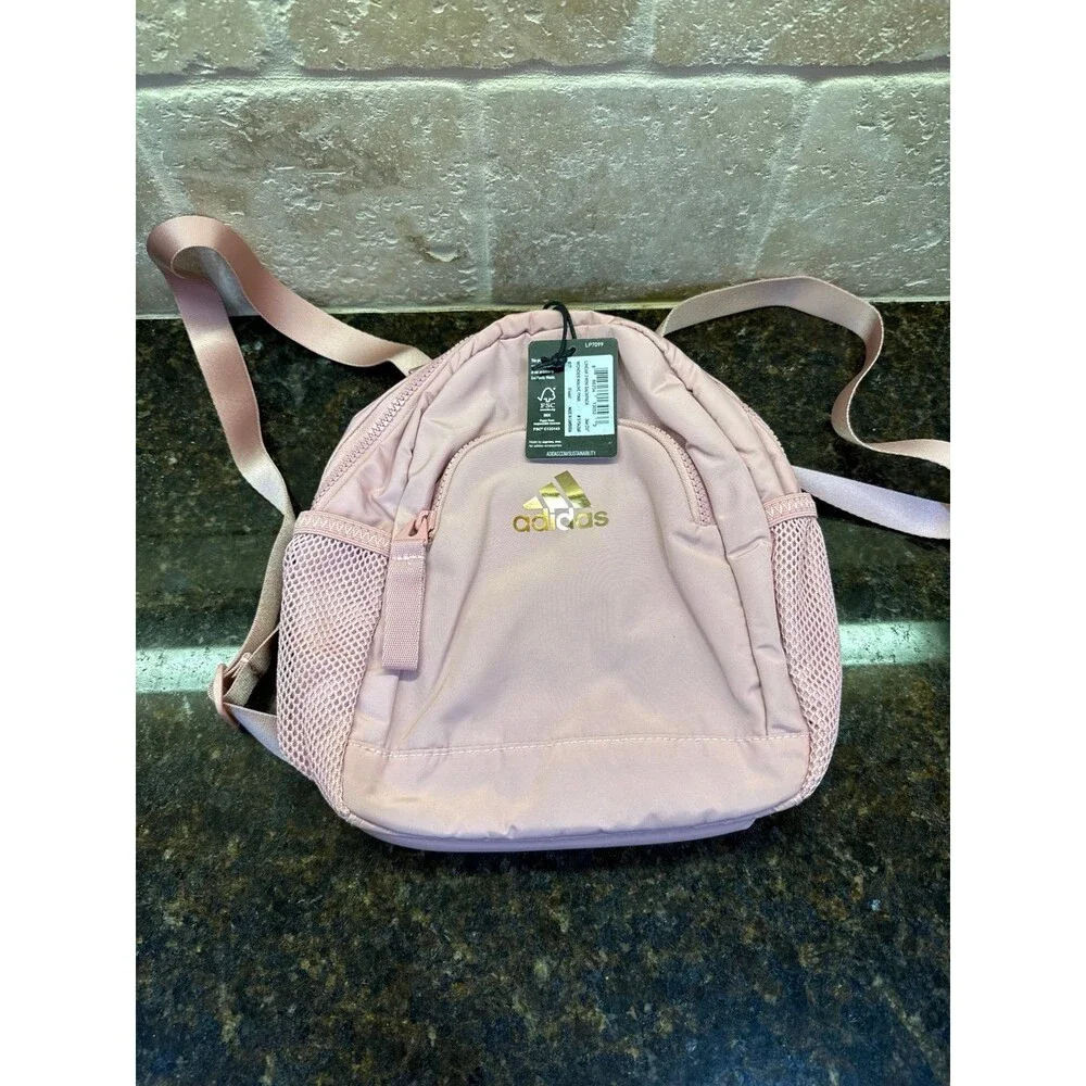 Adidas Linear 3 Mini Backpack Wonder Mauve Pink NWT